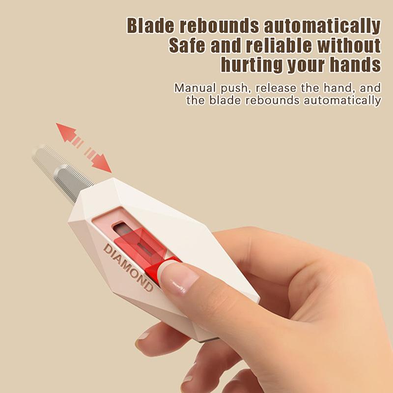 Diamond Design Unbox Knife Safety Round Head Cutter Magnetic Carton Box Cutter For Opening Package Letter Utility Knife
