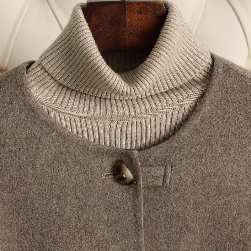 Double-sided cashmere coat women's short autumn and winter new woolen coat women's small