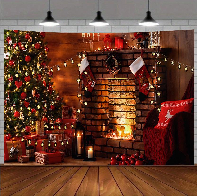 Cross-border Christmas Tapestry: Home Décor Wall Hanging for Bedroom & Photography