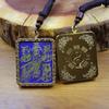 Golden Auspicious Clouds Thundering Five Road Thangka Box Pendant & Tai Chi Bagua Pendant Featuring Thunder God, Ziwei, and Zhao Gongming.