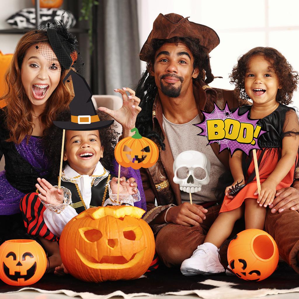 Photo Halloween Decor Prop With Skeleton Pumpkin For Trick Or Treat Celebrations