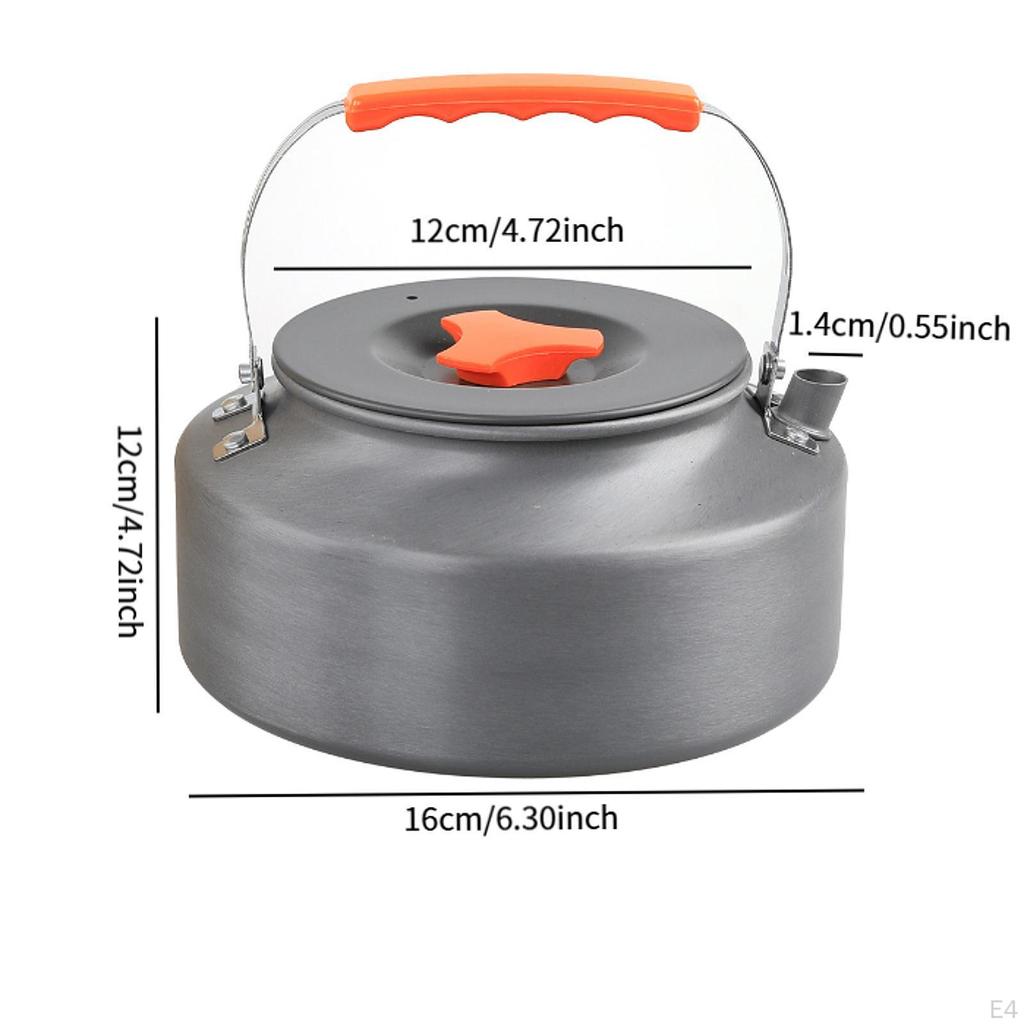 1.6L Camping Kettle Aluminum Alloy Teapot Coffee Pot for Hiking Picnic Backpacking