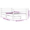 Kids  Bed with Drawers White 80 x 160 cm Solid Pine Wood
