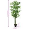 Vidaxl Artificial Bamboo, 864 Leaves, 180 Cm, Green
