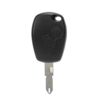 Boîtier de clé à 2 boutons pour voiture, coque de clé à distance de remplacement avec ébauche de clé, compatible avec Renault 206