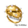 Unique Stainless Steel Pearls Flower Rings for Women Men Punk Hip Hop Geometry Irregular Finger Rings Tarnish Resistant Jewelry