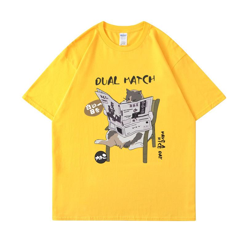 Japanisches Harajuku T-Shirt Frauen Streetwear Lustiges Anime Cartoon T-Shirt 2024 Männer Baumwolle T-Shirt Tops Tees Hip Hop