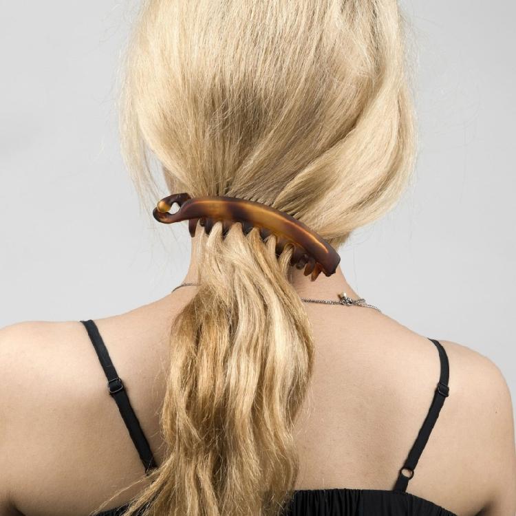 5 Stück Modische Bananen-Haarspangen Haarschmuck Starker Halt Design Für Verschiedene Haartypen Leopardenmuster Kunststoff-Haarspange