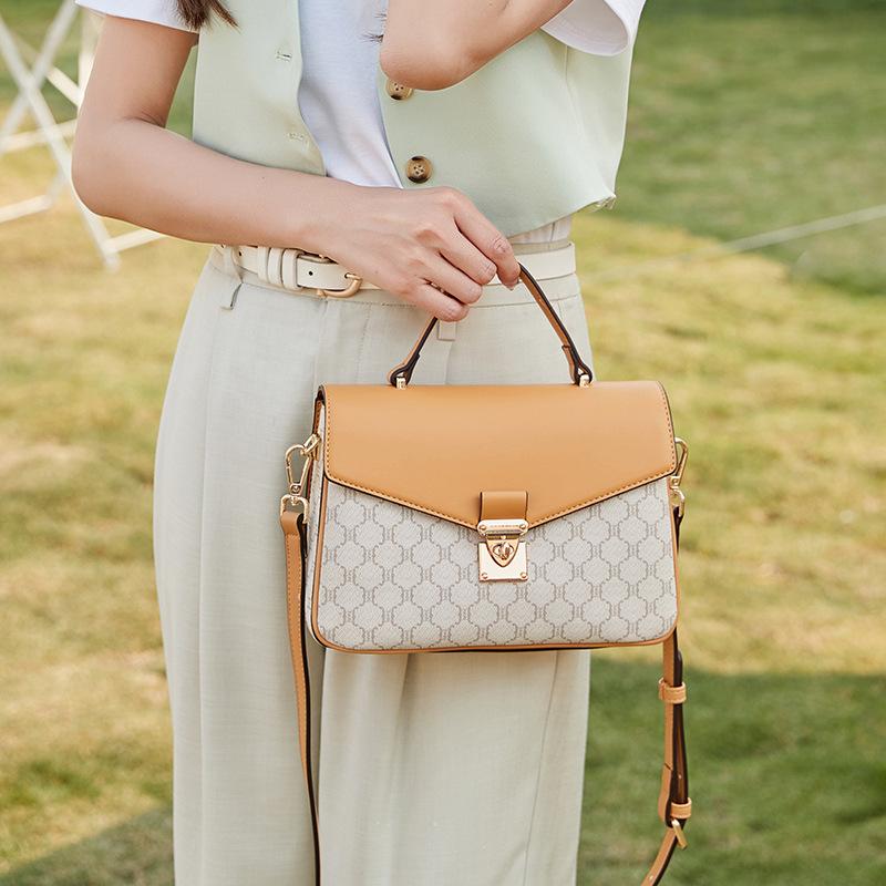 2023, noua geantă versatilă de vară, cu un singur umăr, geantă de mână pentru femei, din piele naturală, geantă pătrată mică, cu sens înalt