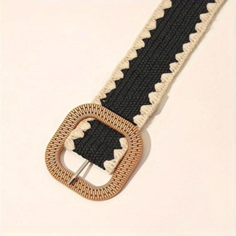 Hot Girl Belt Elegant Wide Waist Belt for Jeans Dresses Club Woven Belt