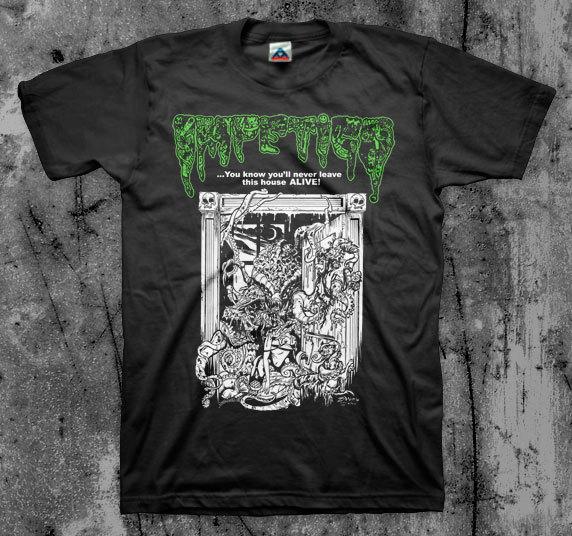 Impetigo  Intense Mortification  T shirt (Gore Grind Carcass Aborted Repulsion) Unisex T-Shirt S