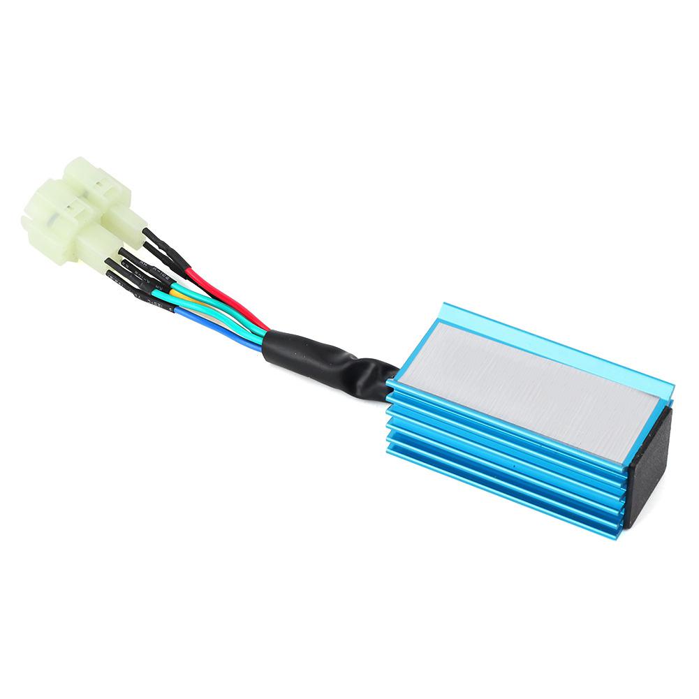 

6-контактный гоночный AC CDI GY6 с круглым разъемом, блок зажигания для 50cc 90cc 110cc 125cc 150cc 2-тактного двигателя, мопеда, скутера