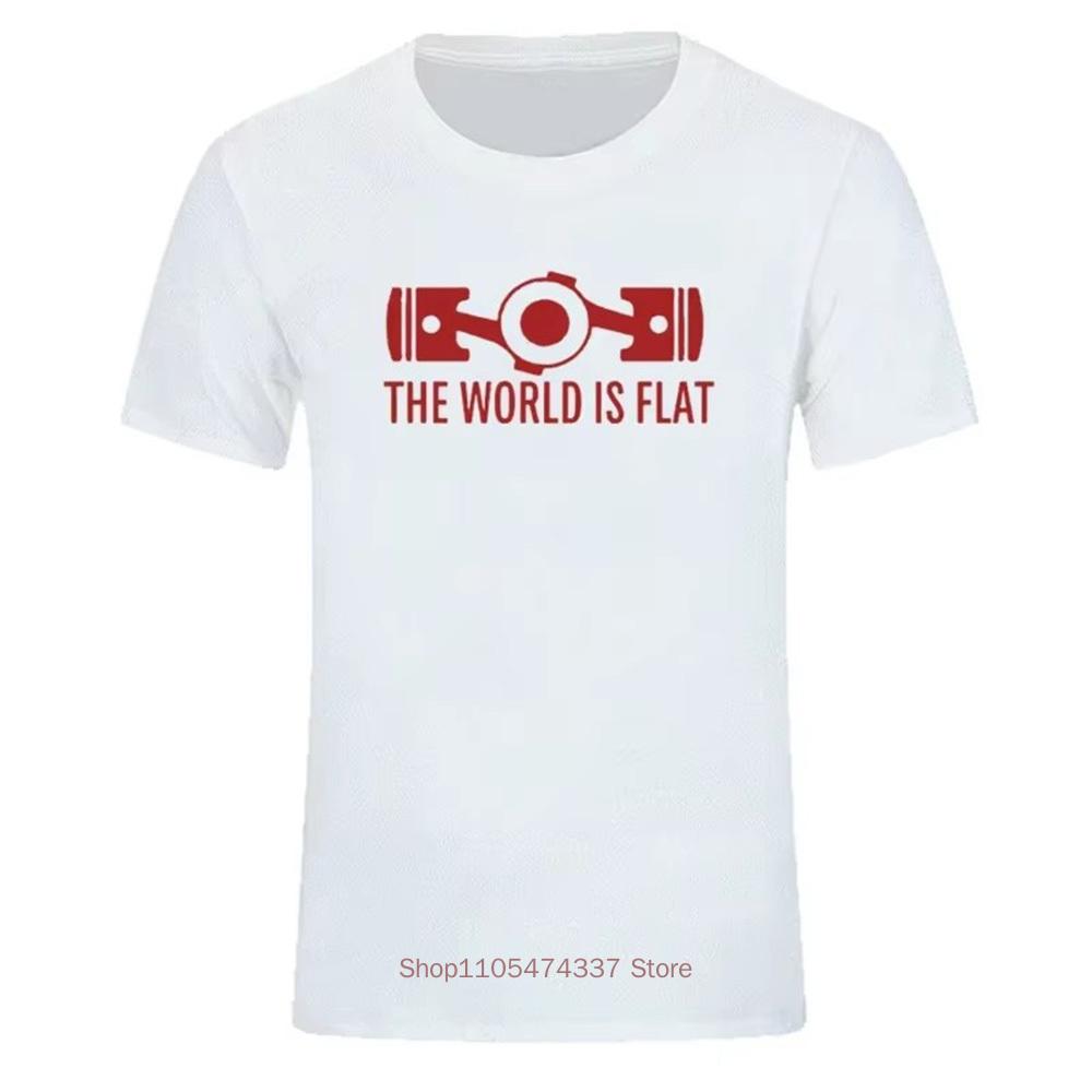 Neues Sommer The World Is Flat Engine T-Shirt Kurzarm Benutzerdefiniertes T-Shirt Stil Unisex Rundhals Baumwoll-T-Shirt Mode Streetwear T-Shirts