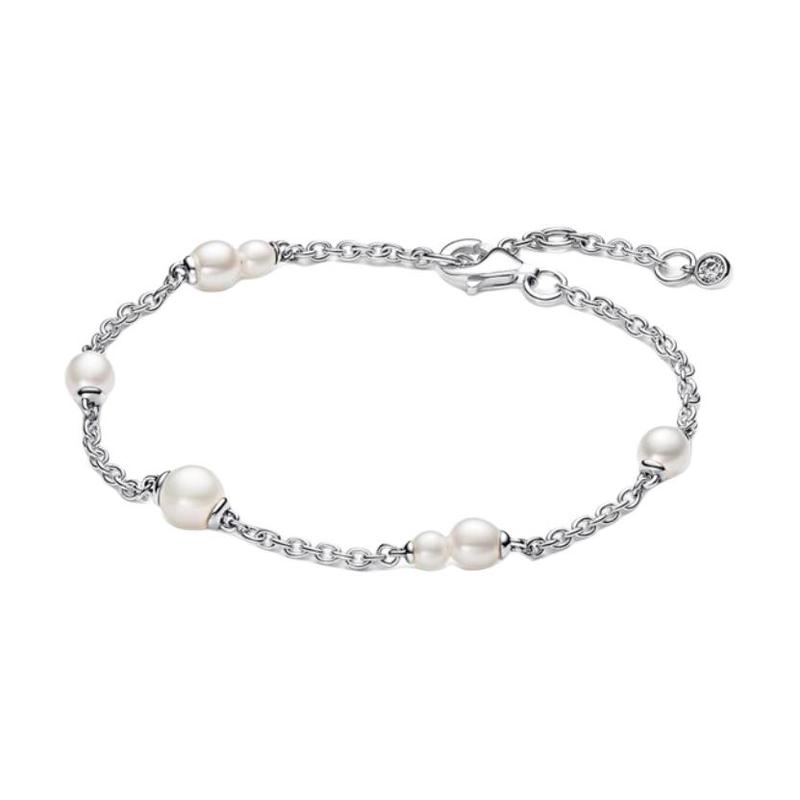 Pandora Pearl Segmented Design Bracelet Women's Silver 593172C01