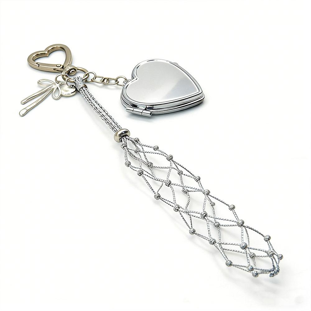 Original Hand-Woven Net Bag Charm Keychain: Stylish Lipstick Holder