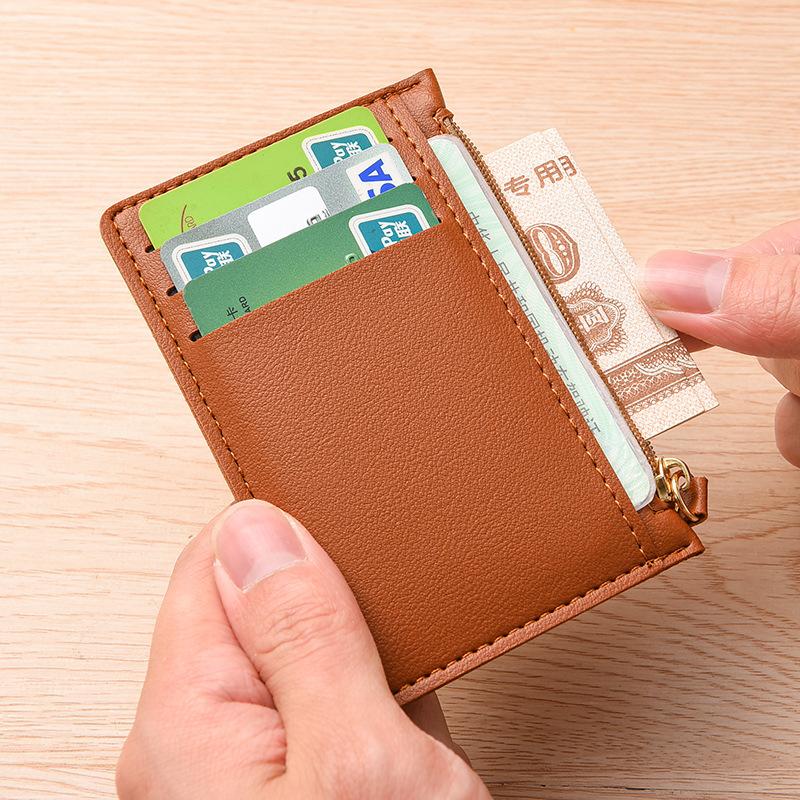 Ultra-Thin Card Holder for Women, Compact Multi-Card Slot Bank Card Clip, Simple Mini Wallet, One-Piece Driver's License Holder