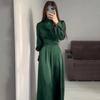High Neck Long Sleeve Maxi Dress for Women, Elegant Bodycon Dress, Casual Winter Dress