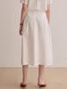 B Muse Mansion Shirring Flare Skirt - White