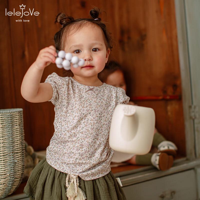 LELE JOVE Baby Girl Floral Print Short-Sleeve T-Shirt 100