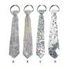 Geometric Crystal Tie With Metal Finish For Adults Casual Fashion Accessory