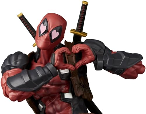 Kaiyodo Revoltech Amazing Yamaguchi Deadpool Ver. 2,5, około 170 mm wysokości, figurka akcji bez skali z PVC i ABS, malowana