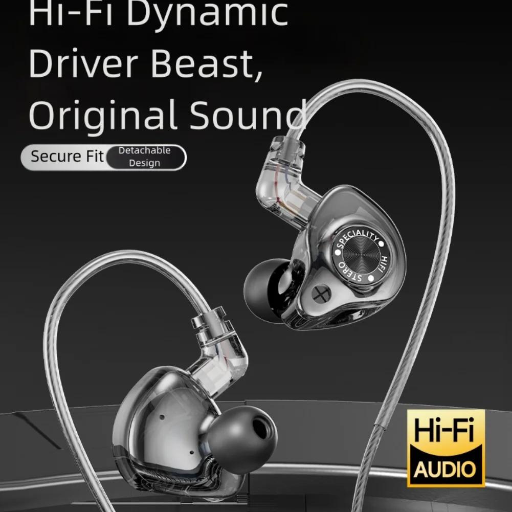 HiFi 3 5mm Detachable InEar Headphones with Volume Control Noise Isolation Earbuds for Gaming and Music Listening