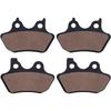 Cyleto Front & Rear Brake Pads for Harley Heritage Softail FLSTCI FLSTC Davidson Heritage Classic 2000-2007/Fat Boy/Dyna Electra Glide/Sportster