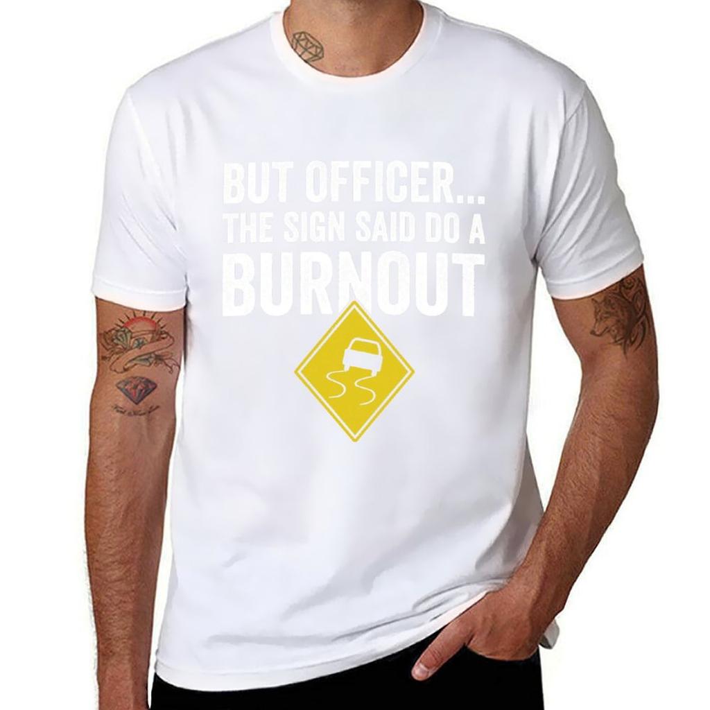 BURNOUT Road Racing Tuning Motorsport TShirt Sporty Breathable Short Sleeve TShirt