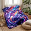Galactic Sea Turtle Journey Theme Blanket Lightweight Warm Flannel Blanket Decorative Throw Blanket for Home Decoration
