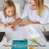 Home Kalender Schablone Journal Schablonen Lineal Gepunktet Zubehör für Gewohnheitstracker Listen Planung Banner Schriftzüge Stempel Tagebuch