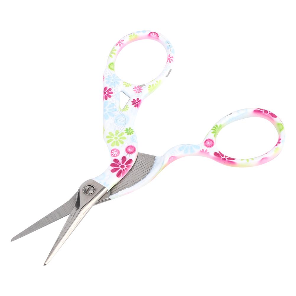 Vintage Stainless Steel Beauty Scissors for Guitar Sewing Craft Household (Pink)