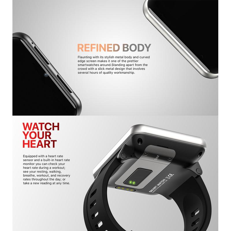 4G LTE Smart Watch Android 7.1 3GB 32GB 5MP MT6739 2700mAh Bluetooth Fashionable Smartwatch Men