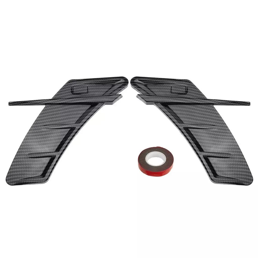 Pair Car Sticker Carbon Universal Side Fender Air Flow Wing Vent Cover Car Body Moldings Trim Decorative Exterior Accessories