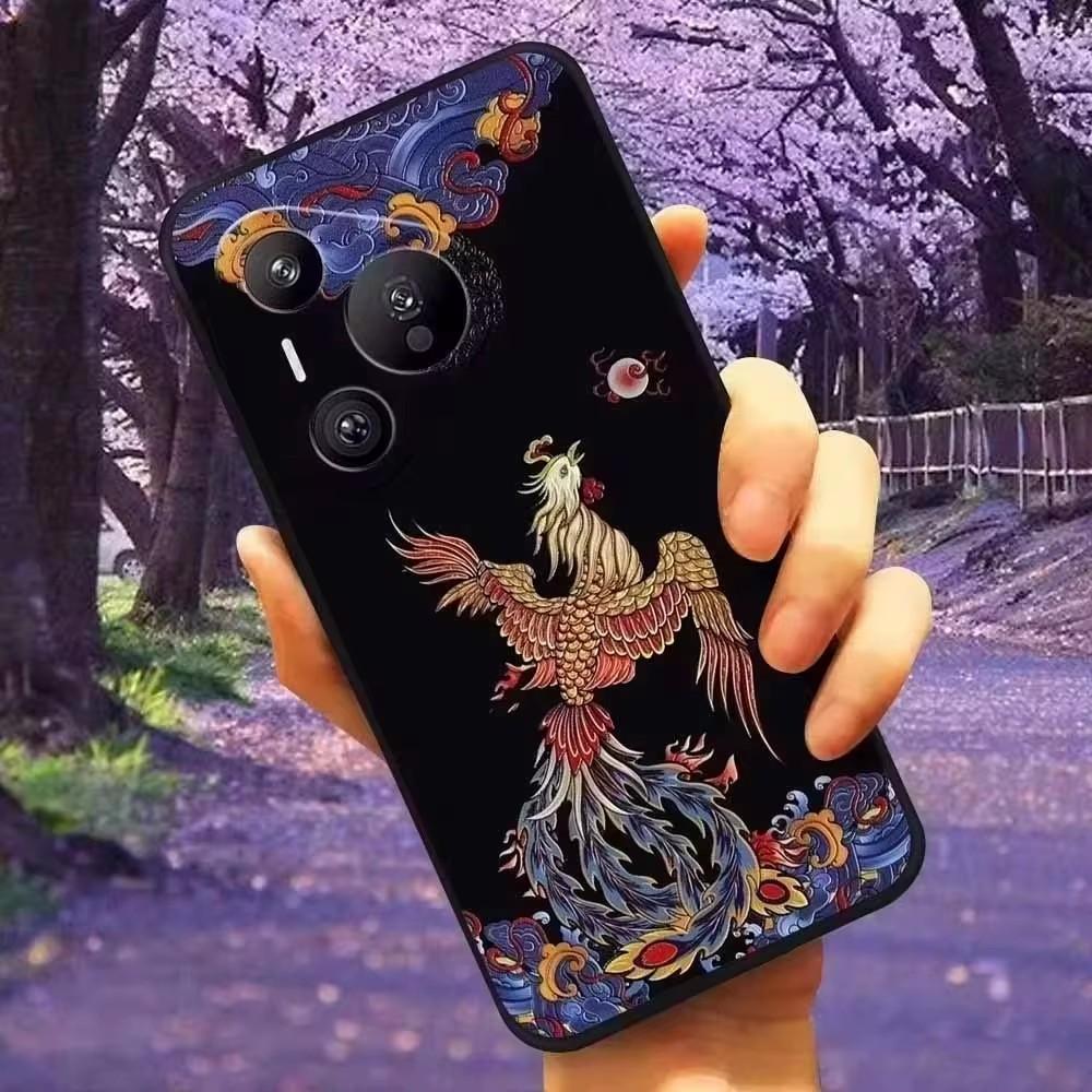Pour coque LG G6 / G7 / G8 Housse arrière en silicone à relief de fleur 3D Pour coques LG G8 Thinq LGG6 LGG7 LGG8 Douces Mignonnes Dessin animé