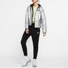 Nike Synthetic-Fill Windrunner Hooded Letter Print Casual Jacket Women Jackets Metallic-Silver Black CJ2262-095