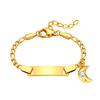 Personalized ID Name Heart Bracelet for Little Boy Girls, Custom Jewelry Free Engrave