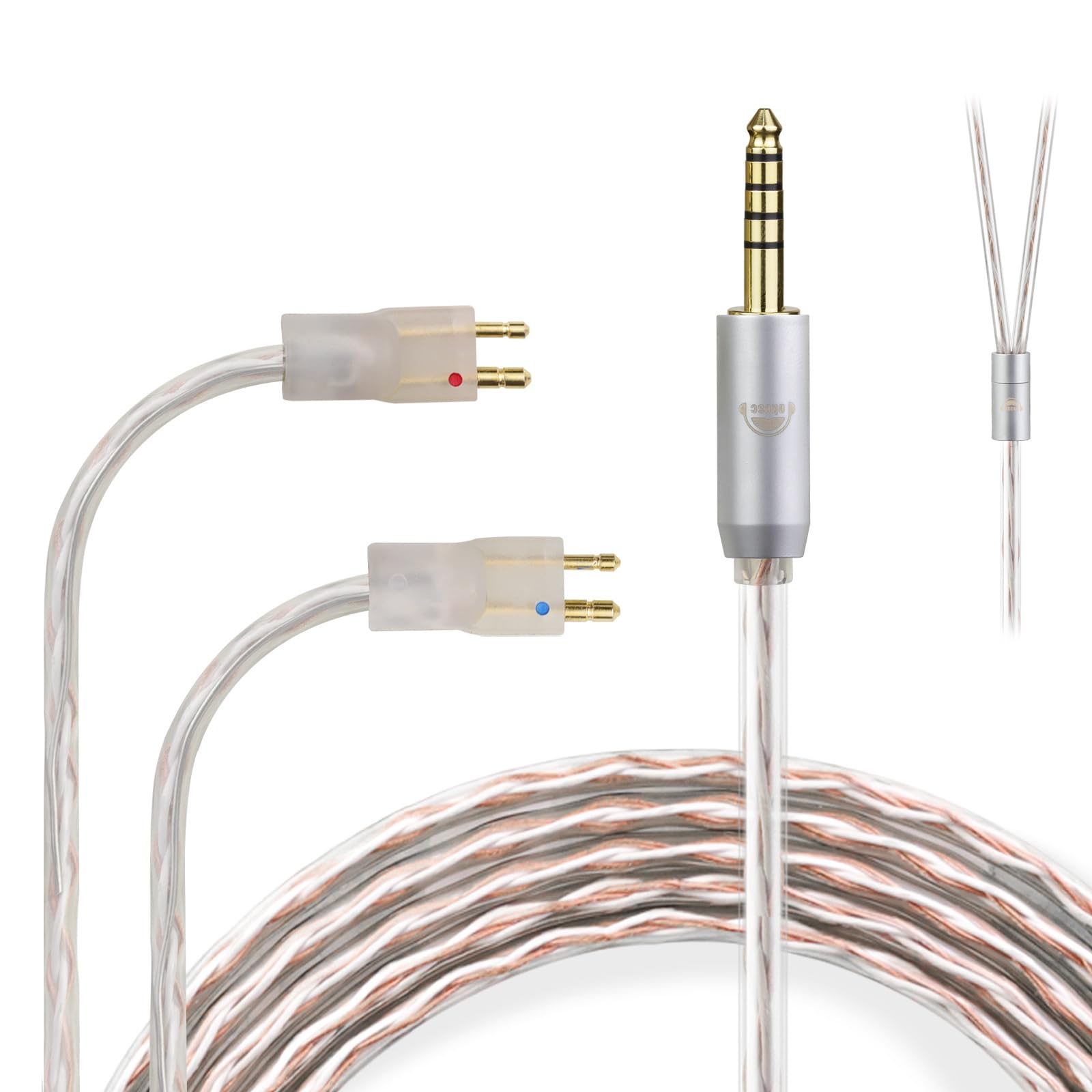 

okcsc JBX Recable for FitEar 2Pin Connector Earphone Cable for Compatible with OFC Length Earphones/Headphones MH334, MH335DW, TG223, TG333, TG334,