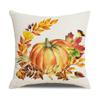 Simple Autumn Pillow Peach Velvet Linen Printed Pumpkin Harvest Pillow Cover Home Cushion Cover