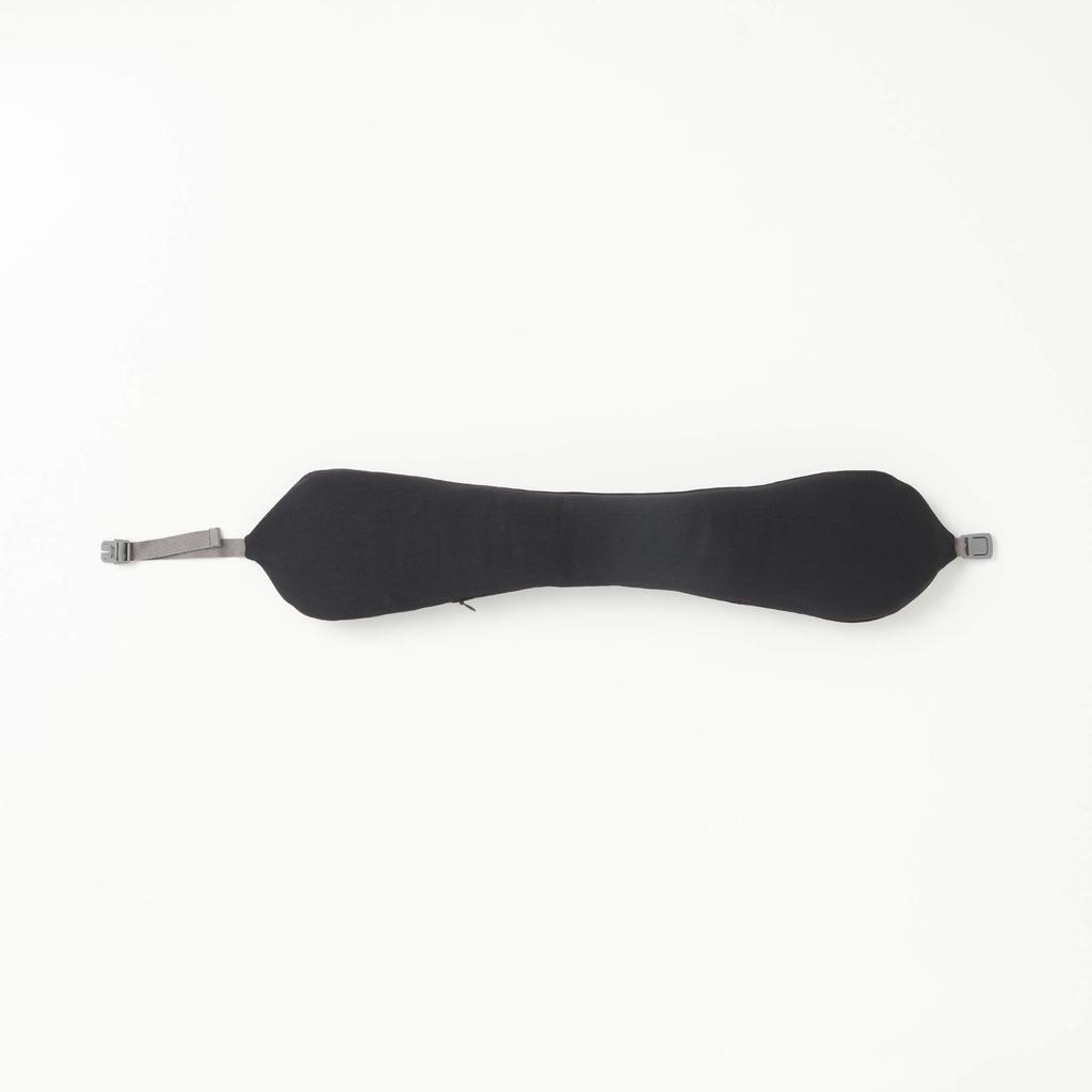 MUJI Fit Neck Cushion, Black, Approx. 13.5 X 59cm, OHA68A0S