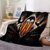 Valencia Crest Design Flannel Blanket, Soft Polyester, Modern Design, All-Season for Camping, Travel, Gifts for holidays or birthdays