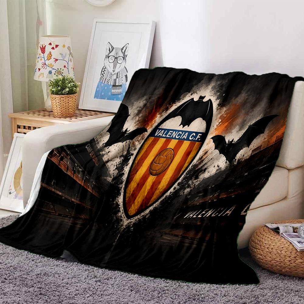 Valencia Crest Design Flannel Blanket, Soft Polyester, Modern Design, All-Season for Camping, Travel, Gifts for holidays or birthdays
