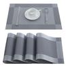 4/6pcs Set Table Mat Geometric PVC Placemat Kitchen Table Linens Pad Cup Coasters for Coffee Dining Table Napkins Home Decor
