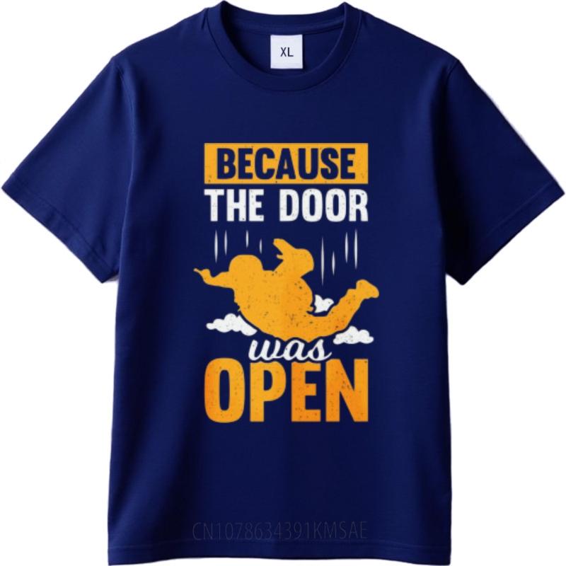 Relaxed Fit Tshirt Short Sleeve Shirt Comfortable Boys O Neck tshirt Casual Because The Door Was Open Anime Unisex tees