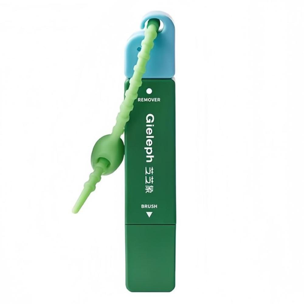 

12ml Remover Pen with Brush Head Double Head Design Oil Remover Stick Water-free Portable Emergency Stain Remover Dating Green
