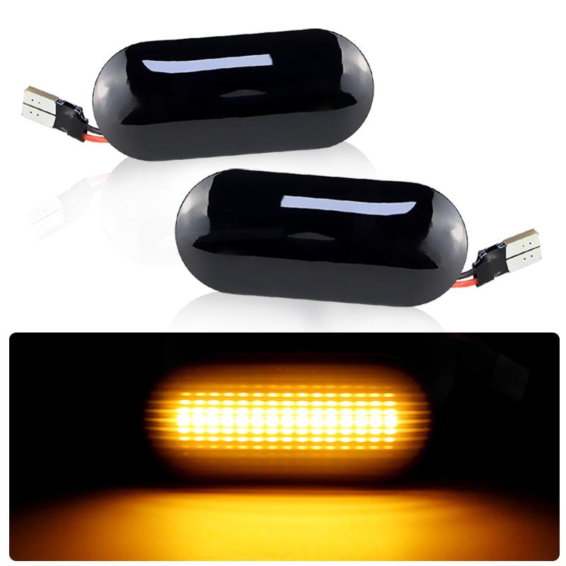 

2pcs For SEAT Ibiza 6L 2002-2008 Cordoba 1993-1999 Toledo 1M 1996-2006 Smoked Lens LED Dynamic Side Marker Turn Signal Light
