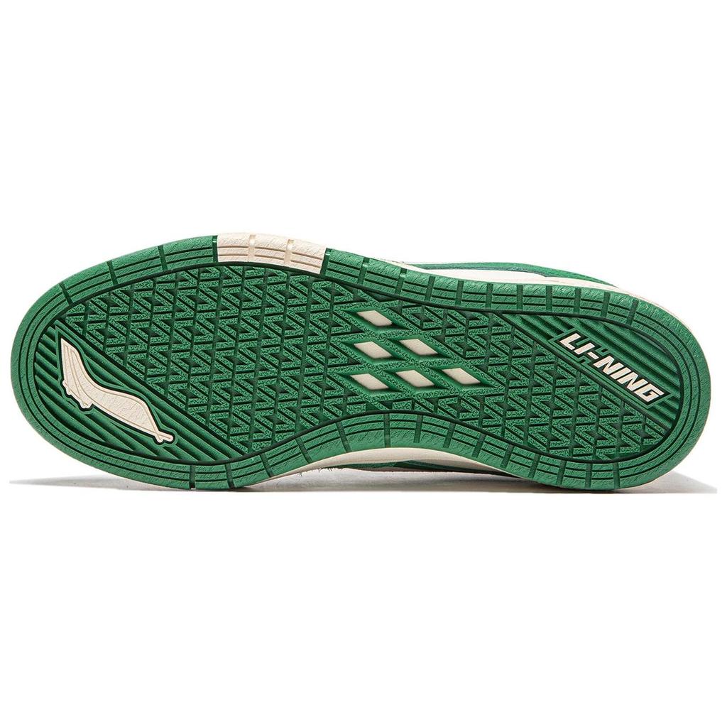 Li Ning Weiwu Pros Shock Absorbing Wear Resistant Low Top Sneakers Women Sneakers White Green AEPU018-4
