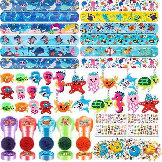 88Pcs Under the Sea Party Favors for Kids, Ocean Sea Animals Themed Party Supplies for Boys Girls, Cute Sea Animal Party Favors for Birthday Party
