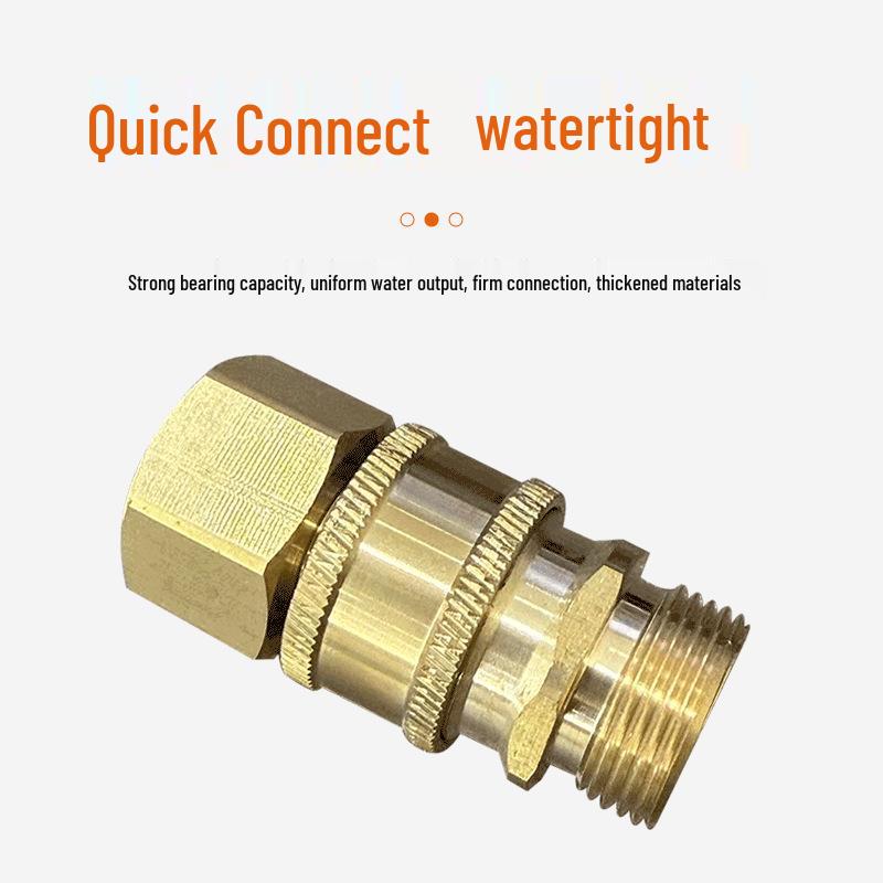 High-Pressure Washer M22*1.5 Connector, Male/Female Thread, Quick-Connect Water Gun Fitting for Car Wash