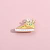 Yellow Geometric Unique Shoe Badge Colorful Letter Brooch Trendy Accessory For Unisex Enthusiasts Fashion