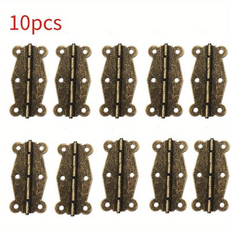 

20 шт., винтажный стиль, мини-дверные петли-бабочки, золотые, серебряные, бронзовые, ящик для шкафа, шкатулка для украшений, декоративная петля